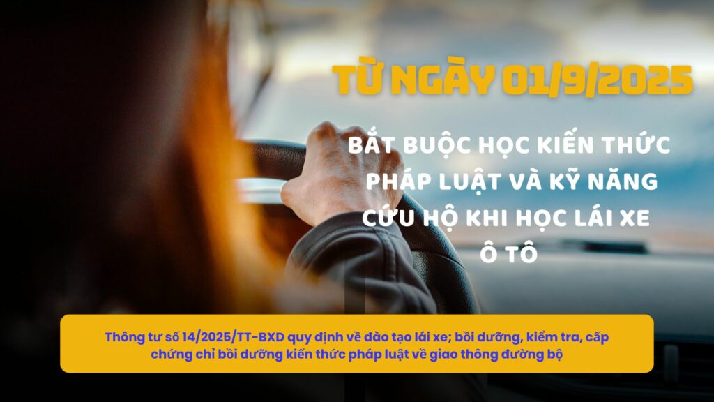 Bat buoc hoc kien thuc phap luat va ky nang cuu ho khi hoc lai xe o to