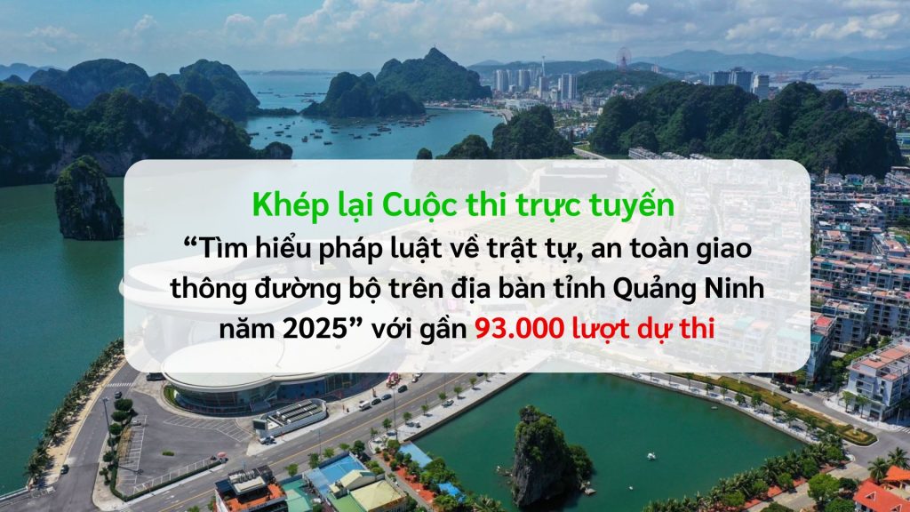Khep lai Cuoc thi truc tuyen Tim hieu phap luat ve trat tu an toan giao thong duong bo tren dia ban tinh Quang Ninh nam 2025 voi gan 93.000 luot du thi