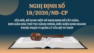 Sua doi bo sung mot so nghi dinh de cat giam don gian hoa thu tuc hanh chinh dieu kien kinh doanh thuoc pham vi quan ly cua Bo Tu phap