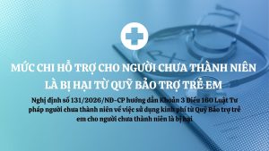 MUC CHI HO TRO CHO NGUOI CHUA THANH NIEN LA BI HAI TU QUY BAO TRO TRE EM