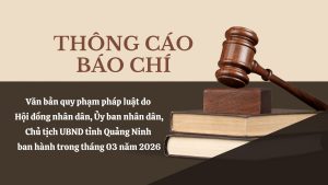 Van ban quy pham phap luat do Hoi dong nhan dan Uy ban nhan dan Chu tich UBND tinh Quang Ninh ban hanh trong thang 03 nam 2026