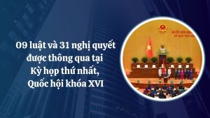 09 luat va 31 nghi quyet duoc thong qua tai Ky hop thu nhat Quoc hoi khoa XVI