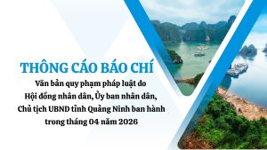 Van ban quy pham phap luat do Hoi dong nhan dan Uy ban nhan dan Chu tich UBND tinh Quang Ninh ban hanh trong thang 04 nam 2026